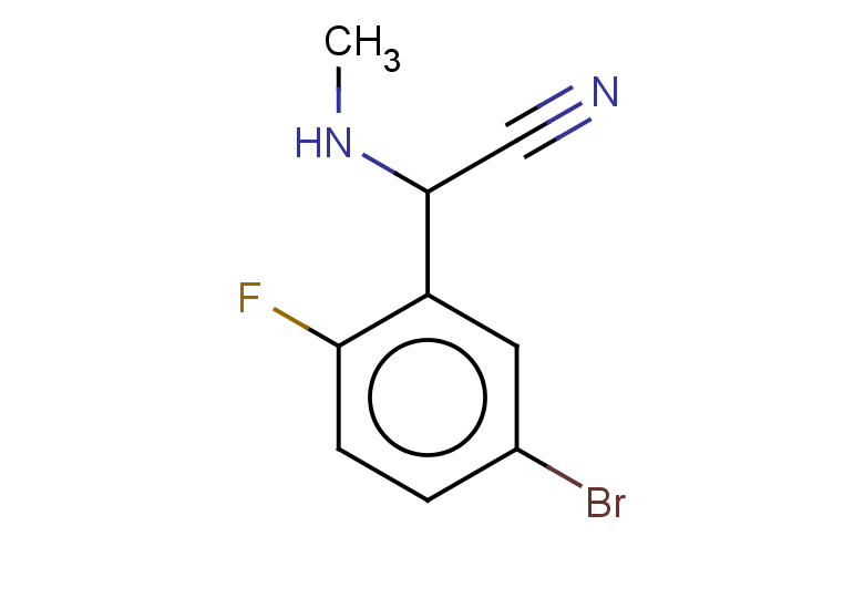 2-(5-bromo-2-fluorophenyl)-2-(methylamino)acetonitrile
