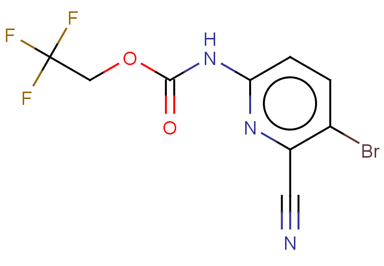 2,2,2-trifluoroethyl N-(5-bromo-6-cyanopyridin-2-yl)carbamate