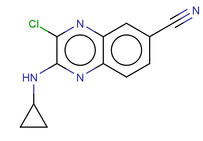 3-chloro-2-(cyclopropylamino)quinoxaline-6-carbonitrile