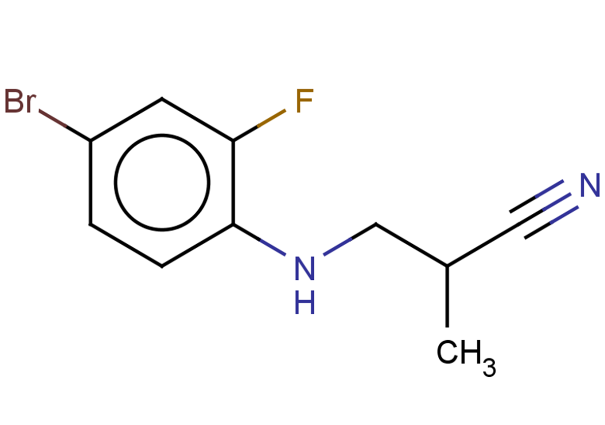 3-[(4-bromo-2-fluorophenyl)amino]-2-methylpropanenitrile