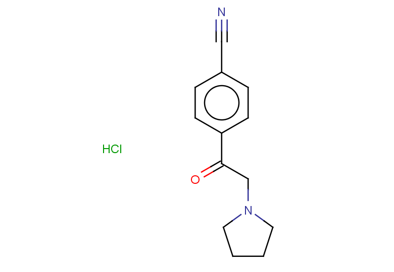 4-[2-(pyrrolidin-1-yl)acetyl]benzonitrile hydrochloride