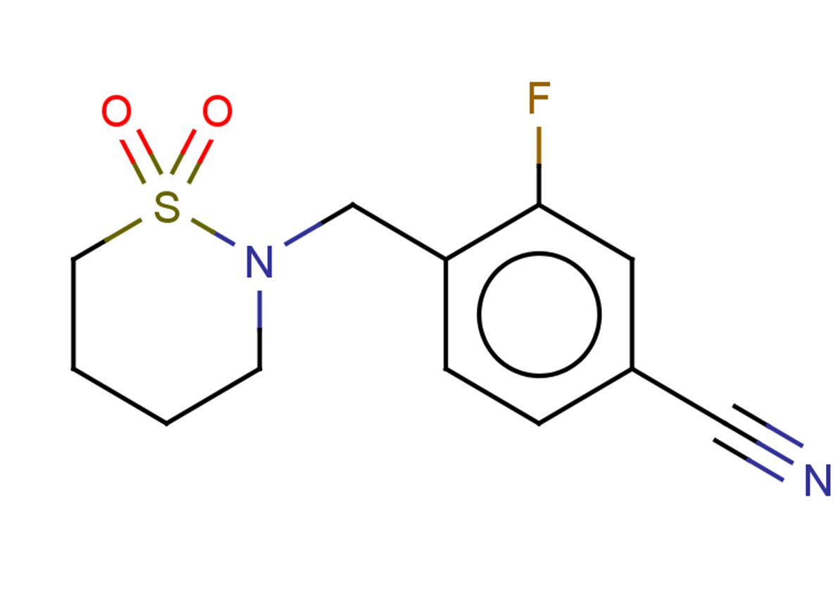 4-[(1,1-dioxothiazinan-2-yl)methyl]-3-fluorobenzonitrile