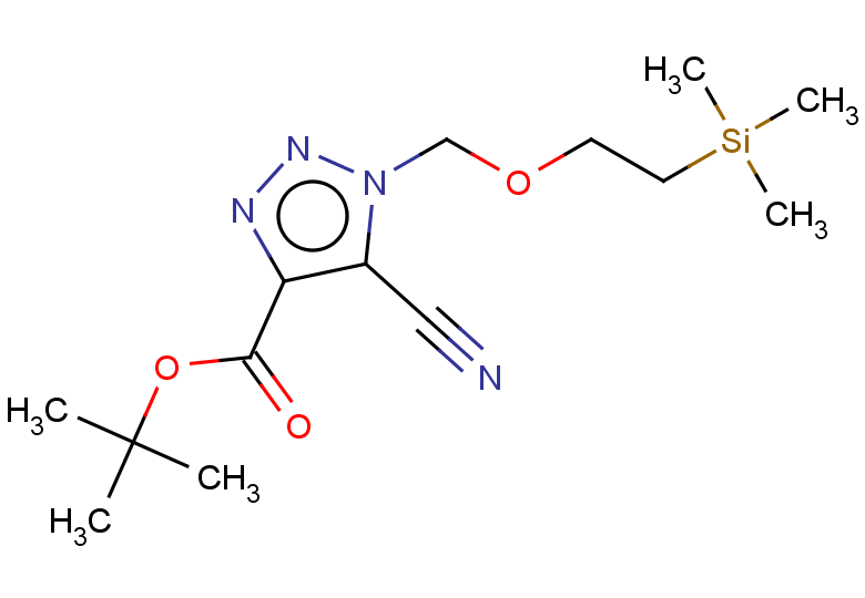 tert-butyl 5-cyano-1-((2-(trimethylsilyl)ethoxy)methyl)-1H-1,2,3-triazole-4-carboxylate