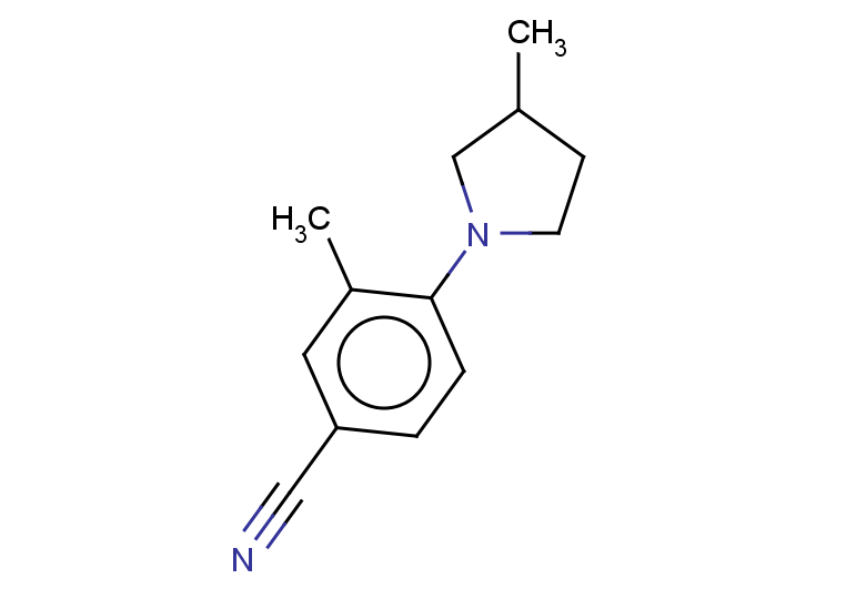 3-methyl-4-(3-methylpyrrolidin-1-yl)benzonitrile