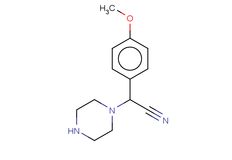 2-(4-methoxyphenyl)-2-(piperazin-1-yl)acetonitrile