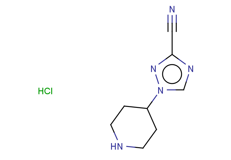 1-(piperidin-4-yl)-1H-1,2,4-triazole-3-carbonitrile hydrochloride