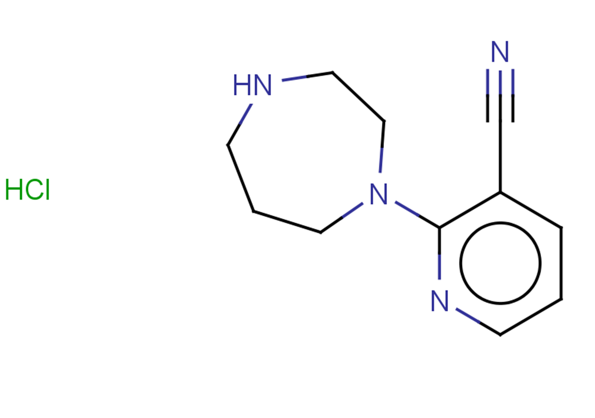 2-(1,4-diazepan-1-yl)pyridine-3-carbonitrile hydrochloride