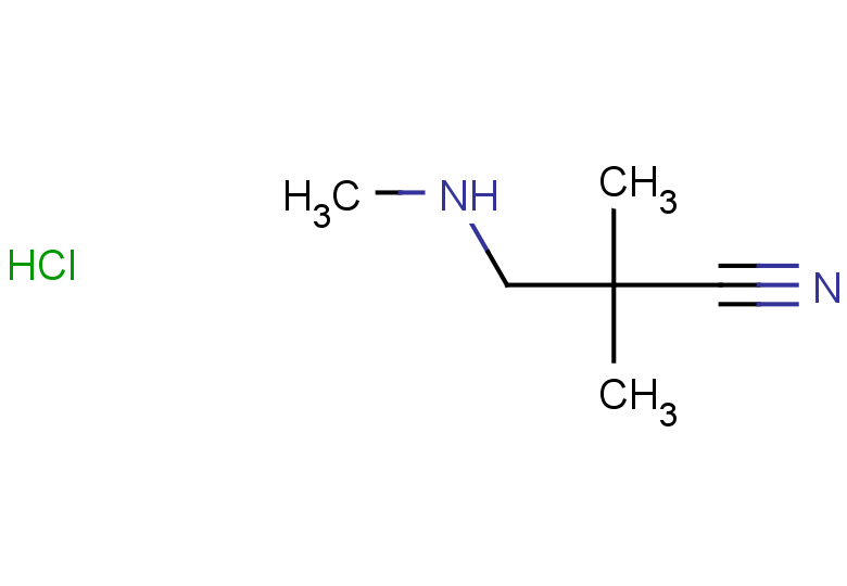 2,2-dimethyl-3-(methylamino)propanenitrile hydrochloride