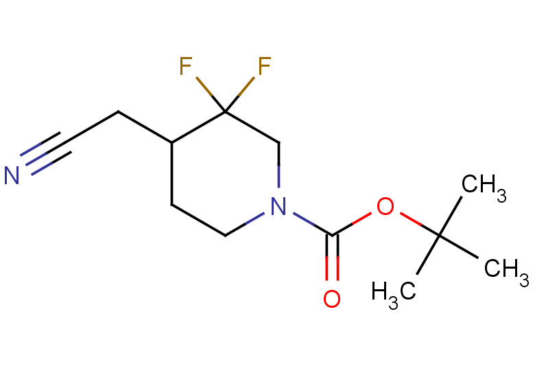 tert-butyl 4-(cyanomethyl)-3,3-difluoropiperidine-1-carboxylate