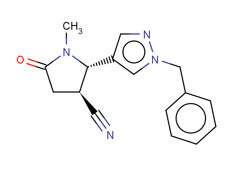 rac-(2R,3R)-2-(1-benzyl-1H-pyrazol-4-yl)-1-methyl-5-oxopyrrolidine-3-carbonitrile, trans