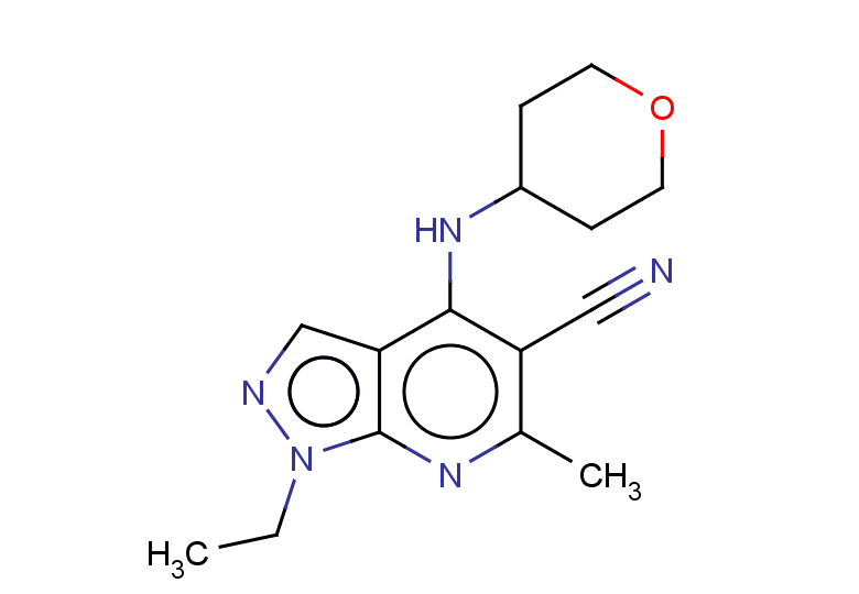 1-ethyl-6-methyl-4-[(oxan-4-yl)amino]-1H-pyrazolo[3,4-b]pyridine-5-carbonitrile