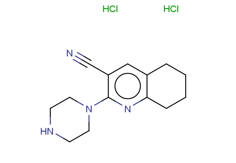 2-(piperazin-1-yl)-5,6,7,8-tetrahydroquinoline-3-carbonitrile dihydrochloride