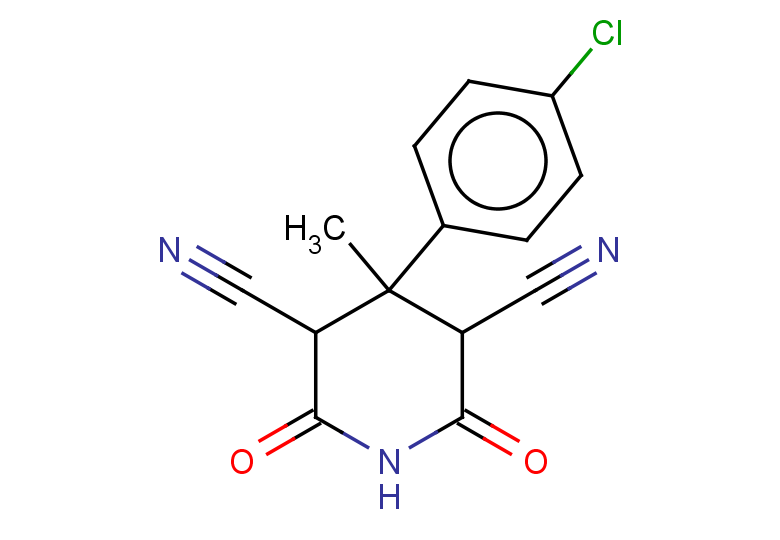 4-(4-chlorophenyl)-4-methyl-2,6-dioxopiperidine-3,5-dicarbonitrile