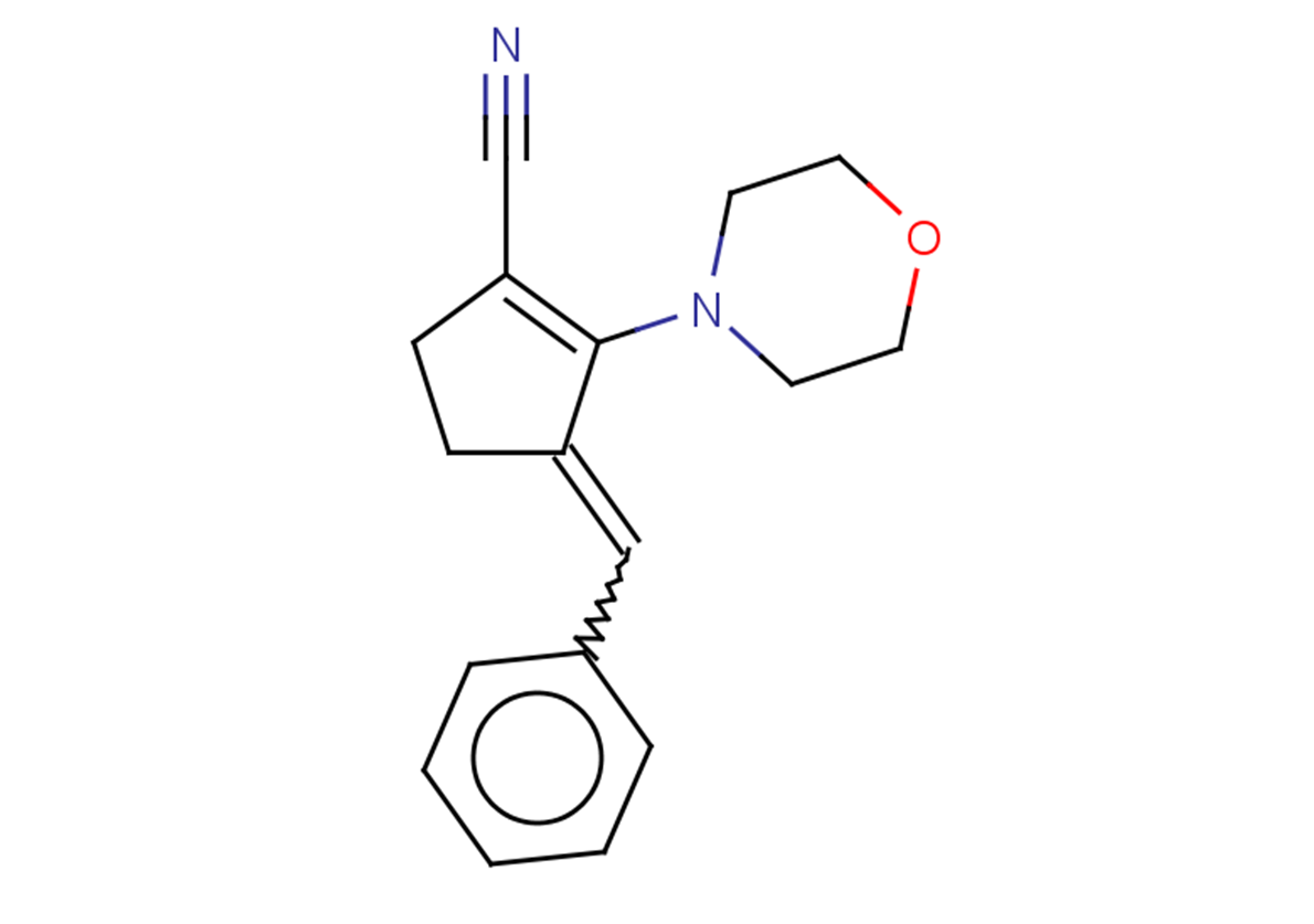 2-(morpholin-4-yl)-3-(phenylmethylidene)cyclopent-1-ene-1-carbonitrile