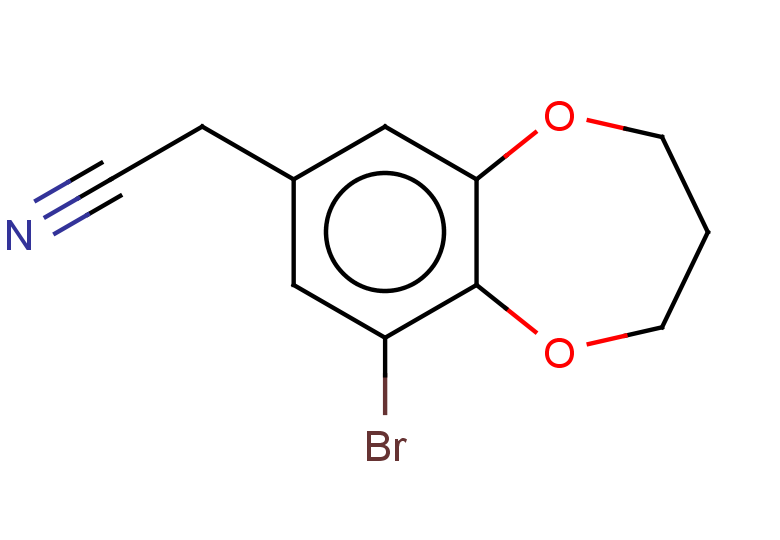 2-(9-bromo-3,4-dihydro-2H-1,5-benzodioxepin-7-yl)acetonitrile
