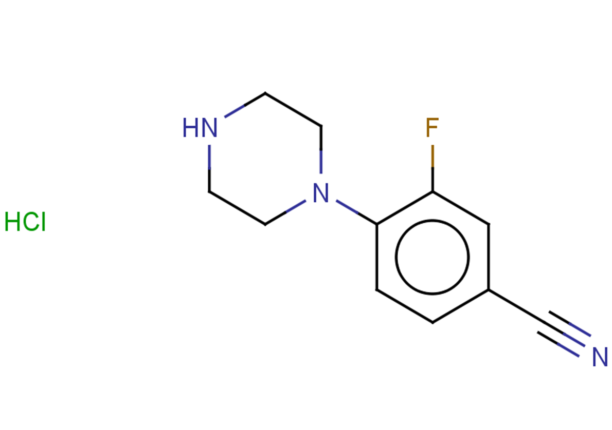 3-fluoro-4-(piperazin-1-yl)benzonitrile hydrochloride