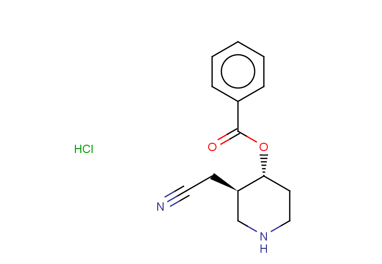 rac-(3R,4R)-3-(cyanomethyl)piperidin-4-yl benzoate hydrochloride, trans