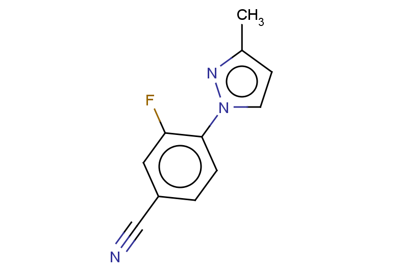 3-fluoro-4-(3-methyl-1H-pyrazol-1-yl)benzonitrile