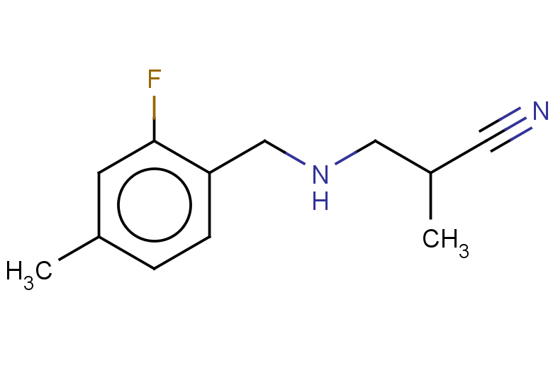 3-{[(2-fluoro-4-methylphenyl)methyl]amino}-2-methylpropanenitrile