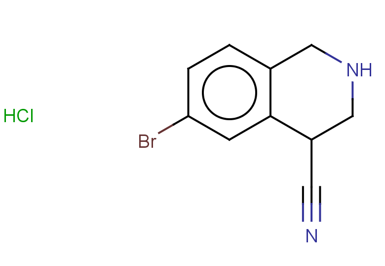 6-bromo-1,2,3,4-tetrahydroisoquinoline-4-carbonitrile hydrochloride