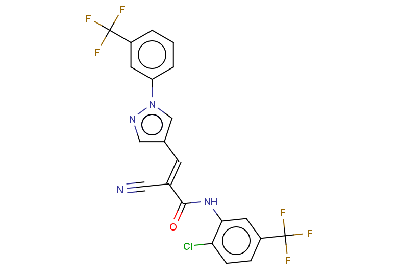 (2E)-N-[2-chloro-5-(trifluoromethyl)phenyl]-2-cyano-3-{1-[3-(trifluoromethyl)phenyl]-1H-pyrazol-4-yl}prop-2-enamide