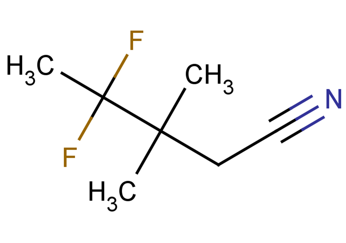 4,4-difluoro-3,3-dimethylpentanenitrile