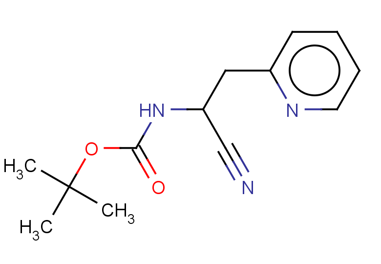 tert-butyl N-[1-cyano-2-(pyridin-2-yl)ethyl]carbamate