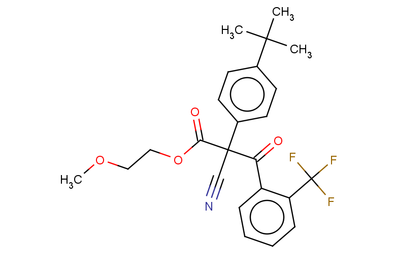 2-methoxyethyl 2-(4-tert-butylphenyl)-2-cyano-3-oxo-3-[2-(trifluoromethyl)phenyl]propanoate