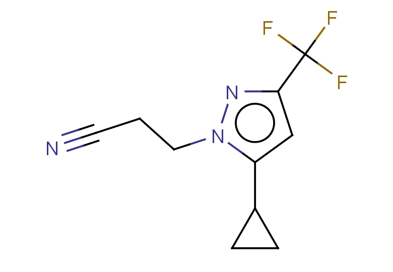 3-[5-CYCLOPROPYL-3-(TRIFLUOROMETHYL)-1H-PYRAZOL-1-YL]PROPANENITRILE