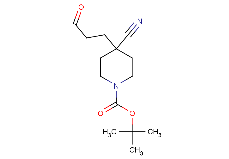 tert-butyl 4-cyano-4-(3-oxopropyl)piperidine-1-carboxylate