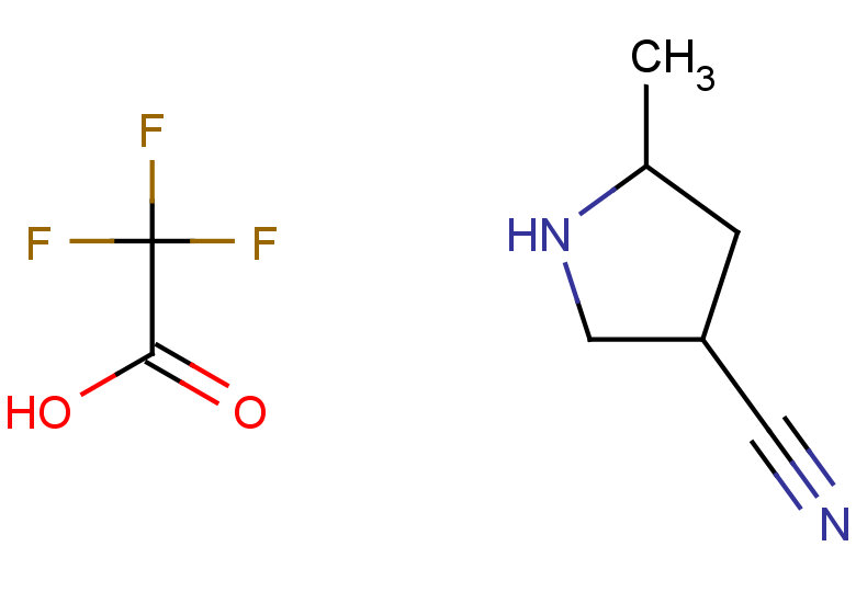 5-methylpyrrolidine-3-carbonitrile, trifluoroacetic acid, Mixture of diastereomers