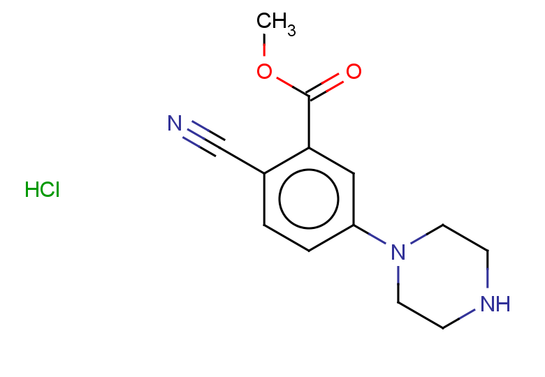 methyl 2-cyano-5-(piperazin-1-yl)benzoate hydrochloride