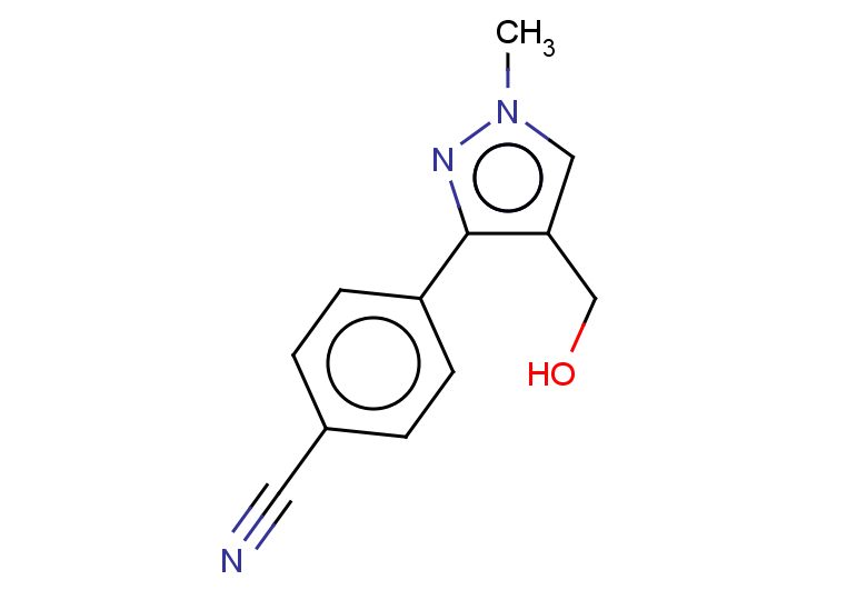 4-[4-(hydroxymethyl)-1-methyl-1H-pyrazol-3-yl]benzonitrile