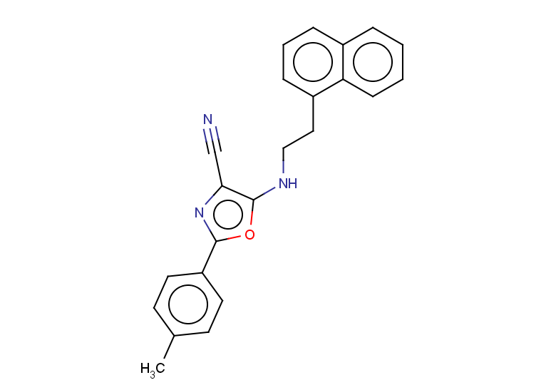 2-(4-methylphenyl)-5-{[2-(naphthalen-1-yl)ethyl]amino}-1,3-oxazole-4-carbonitrile