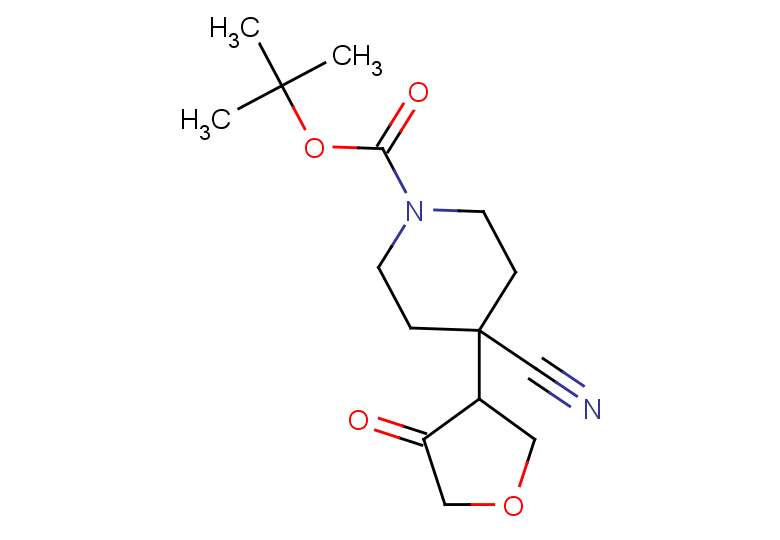 tert-butyl 4-cyano-4-(4-oxooxolan-3-yl)piperidine-1-carboxylate