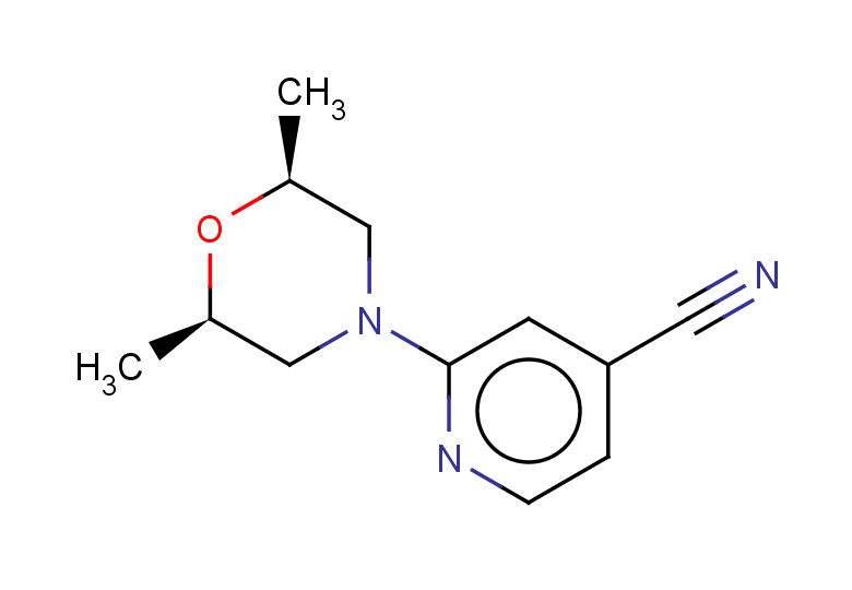 2-[(2R,6S)-2,6-dimethylmorpholin-4-yl]pyridine-4-carbonitrile, cis