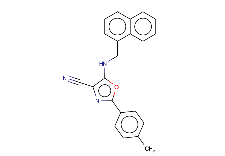 2-(4-methylphenyl)-5-{[(naphthalen-1-yl)methyl]amino}-1,3-oxazole-4-carbonitrile