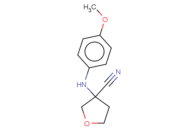 3-[(4-methoxyphenyl)amino]oxolane-3-carbonitrile