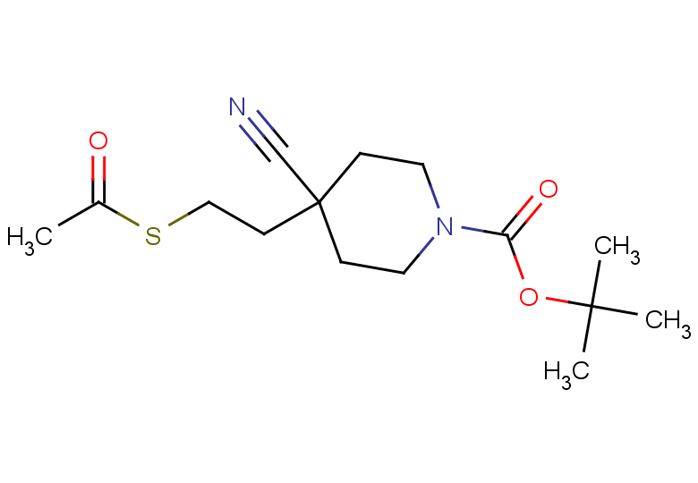 tert-butyl 4-[2-(acetylsulfanyl)ethyl]-4-cyanopiperidine-1-carboxylate