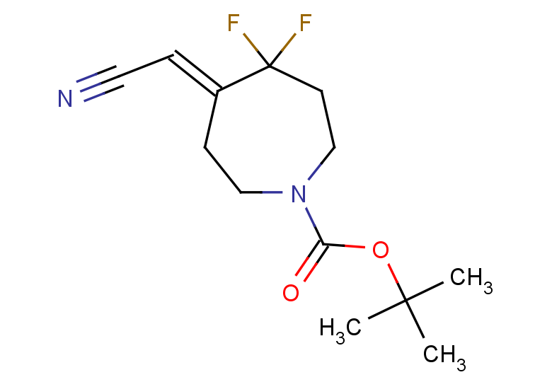 tert-butyl (5E)-5-(cyanomethylidene)-4,4-difluoroazepane-1-carboxylate