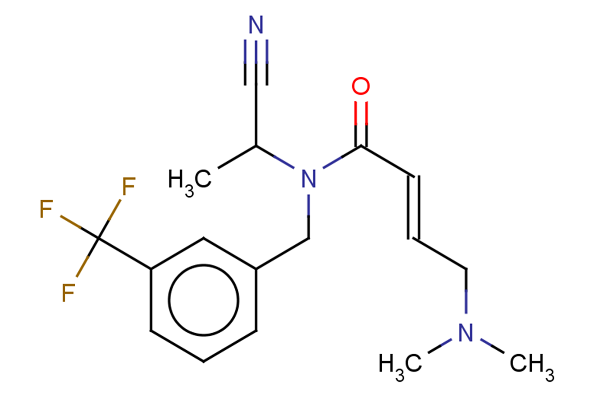 (2E)-N-(1-cyanoethyl)-4-(dimethylamino)-N-{[3-(trifluoromethyl)phenyl]methyl}but-2-enamide
