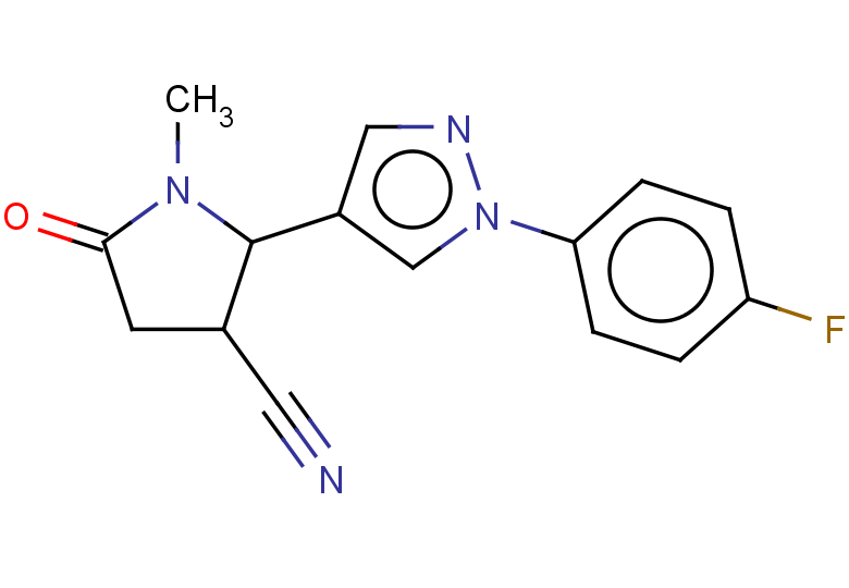 2-[1-(4-fluorophenyl)-1H-pyrazol-4-yl]-1-methyl-5-oxopyrrolidine-3-carbonitrile