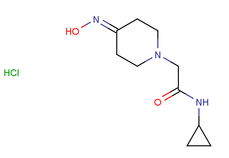 N-cyclopropyl-2-[4-(hydroxyimino)piperidin-1-yl]acetamide hydrochloride