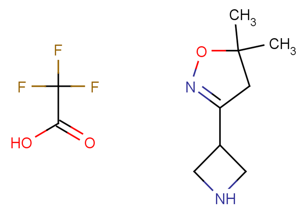 3-(azetidin-3-yl)-5,5-dimethyl-4,5-dihydro-1,2-oxazole, trifluoroacetic acid