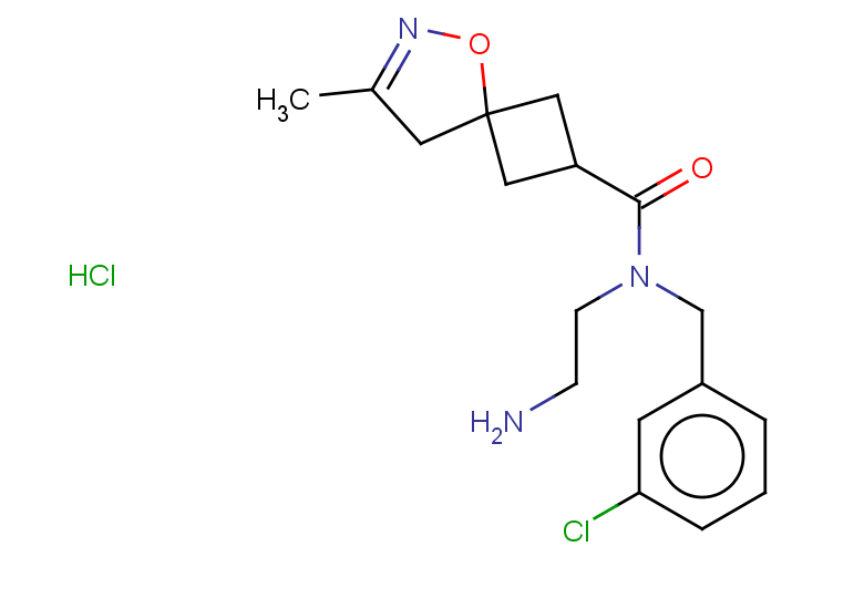 N-(2-aminoethyl)-N-[(3-chlorophenyl)methyl]-7-methyl-5-oxa-6-azaspiro[3.4]oct-6-ene-2-carboxamide hydrochloride