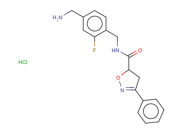 N-{[4-(aminomethyl)-2-fluorophenyl]methyl}-3-phenyl-4,5-dihydro-1,2-oxazole-5-carboxamide hydrochloride
