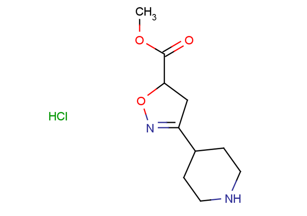 methyl 3-(piperidin-4-yl)-4,5-dihydro-1,2-oxazole-5-carboxylate hydrochloride