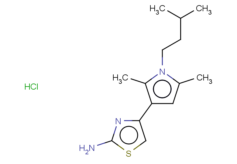 4-[2,5-dimethyl-1-(3-methylbutyl)-1H-pyrrol-3-yl]-1,3-thiazol-2-amine hydrochloride