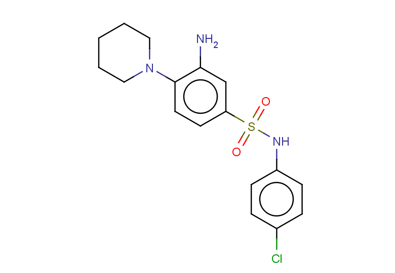 3-amino-N-(4-chlorophenyl)-4-(piperidin-1-yl)benzene-1-sulfonamide