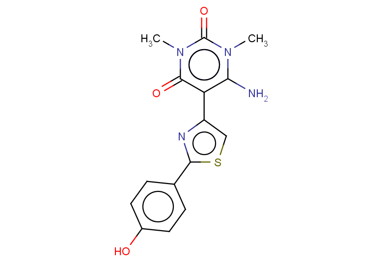 6-amino-5-[2-(4-hydroxyphenyl)-1,3-thiazol-4-yl]-1,3-dimethyl-1,2,3,4-tetrahydropyrimidine-2,4-dione